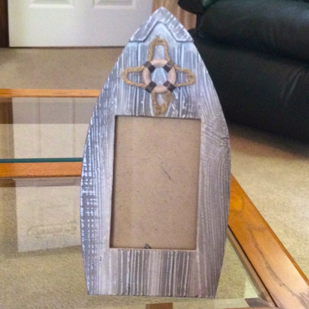 Hand Painted Boat Picture Frame
